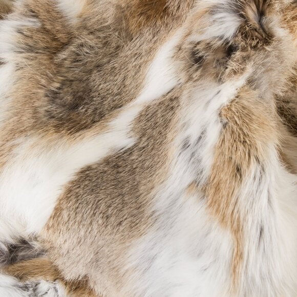 Natural Home Decor Classic Rabbit Throw | 1-Piece | Tan/white | 50"x60" - Picture 3 of 3